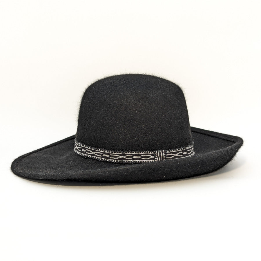 Black Open - Custom Felt Hat