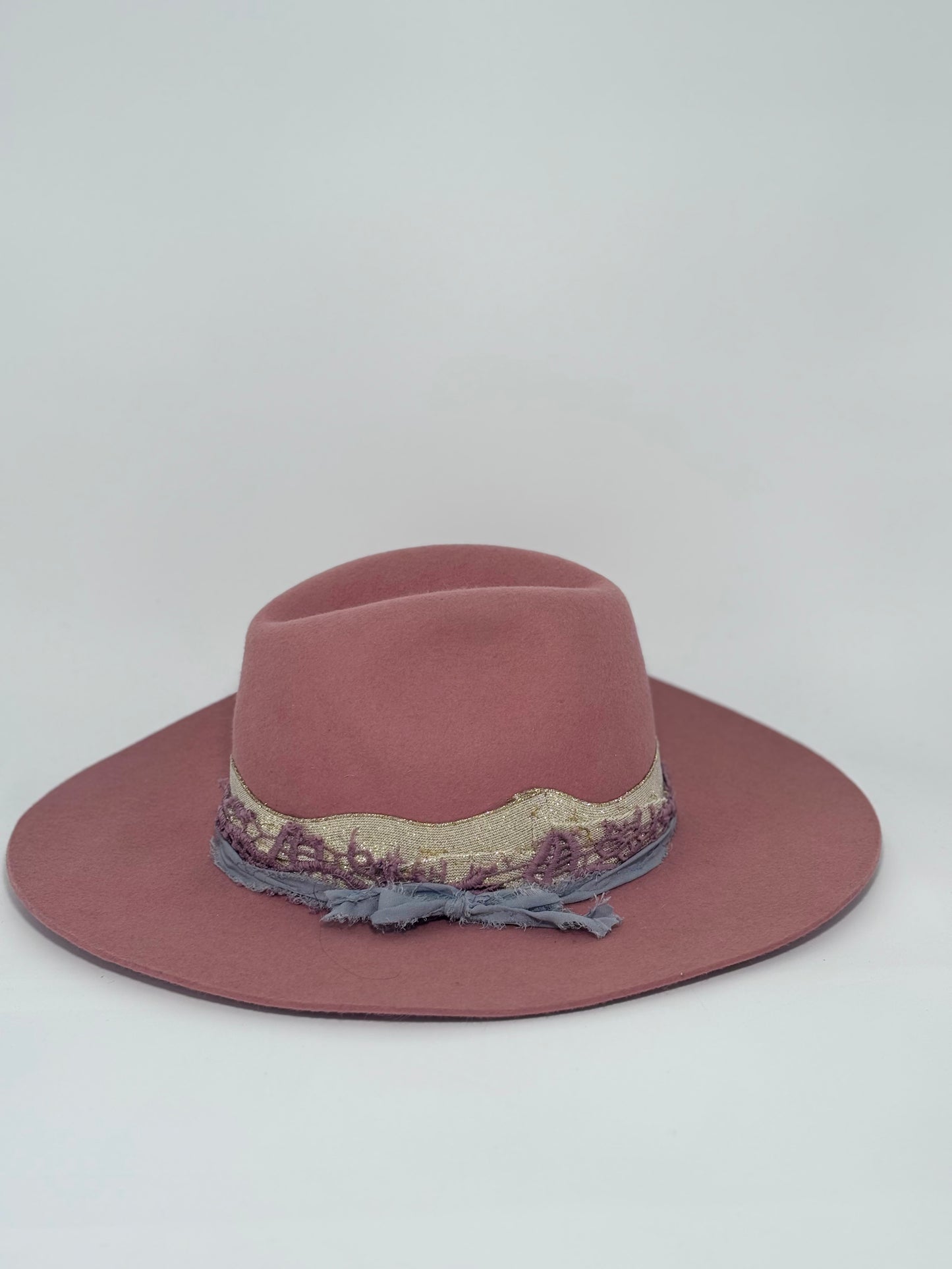 Rose Pinch- Custom Felt Hat