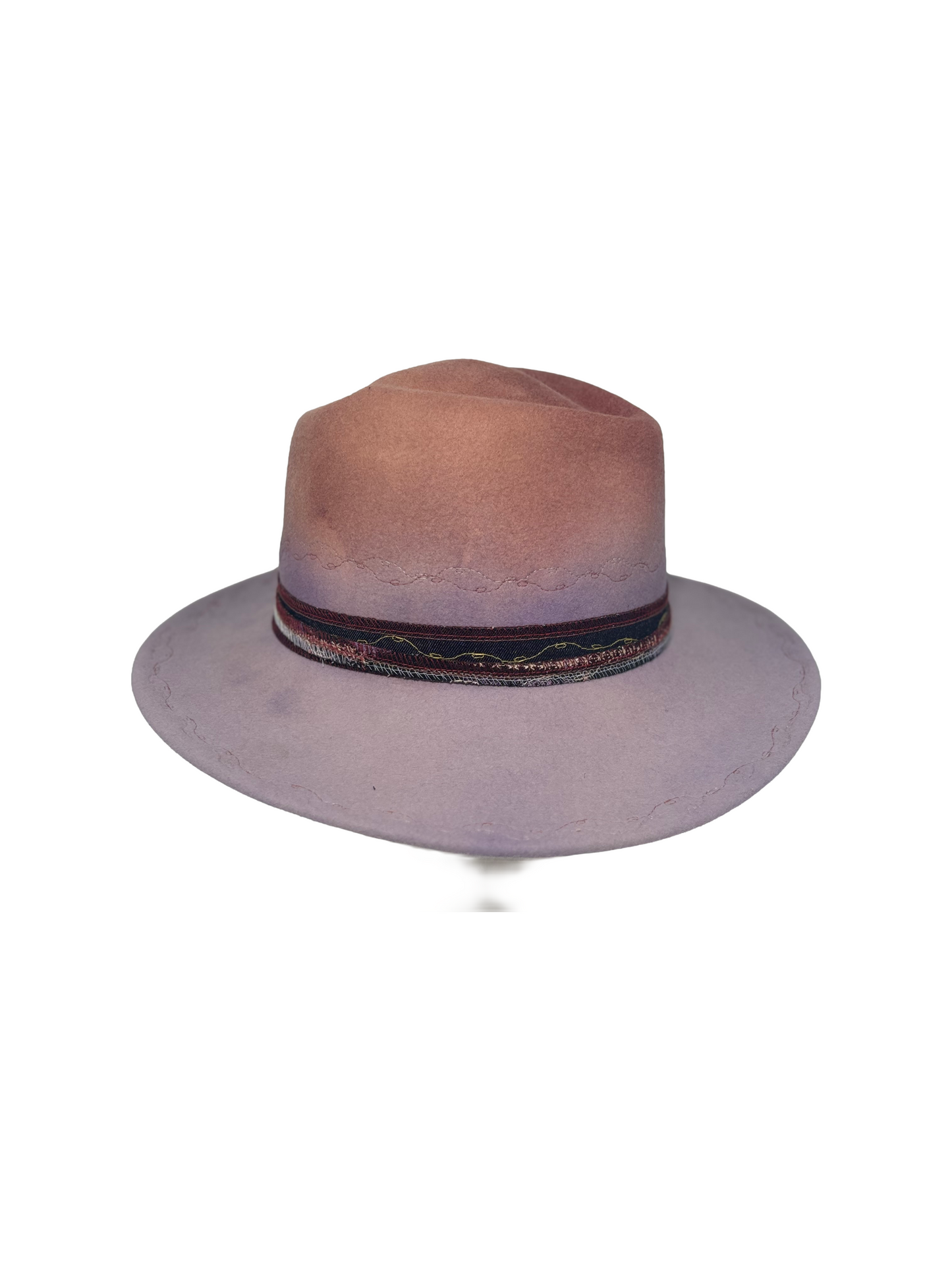 Hand-dyed Asymmetrical- Custom Milliner Hat