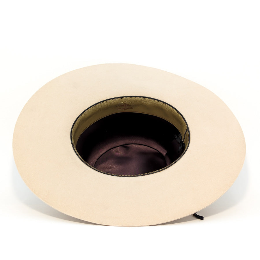 Bone Asymmetrical - Held Heart - Custom Felt Hat