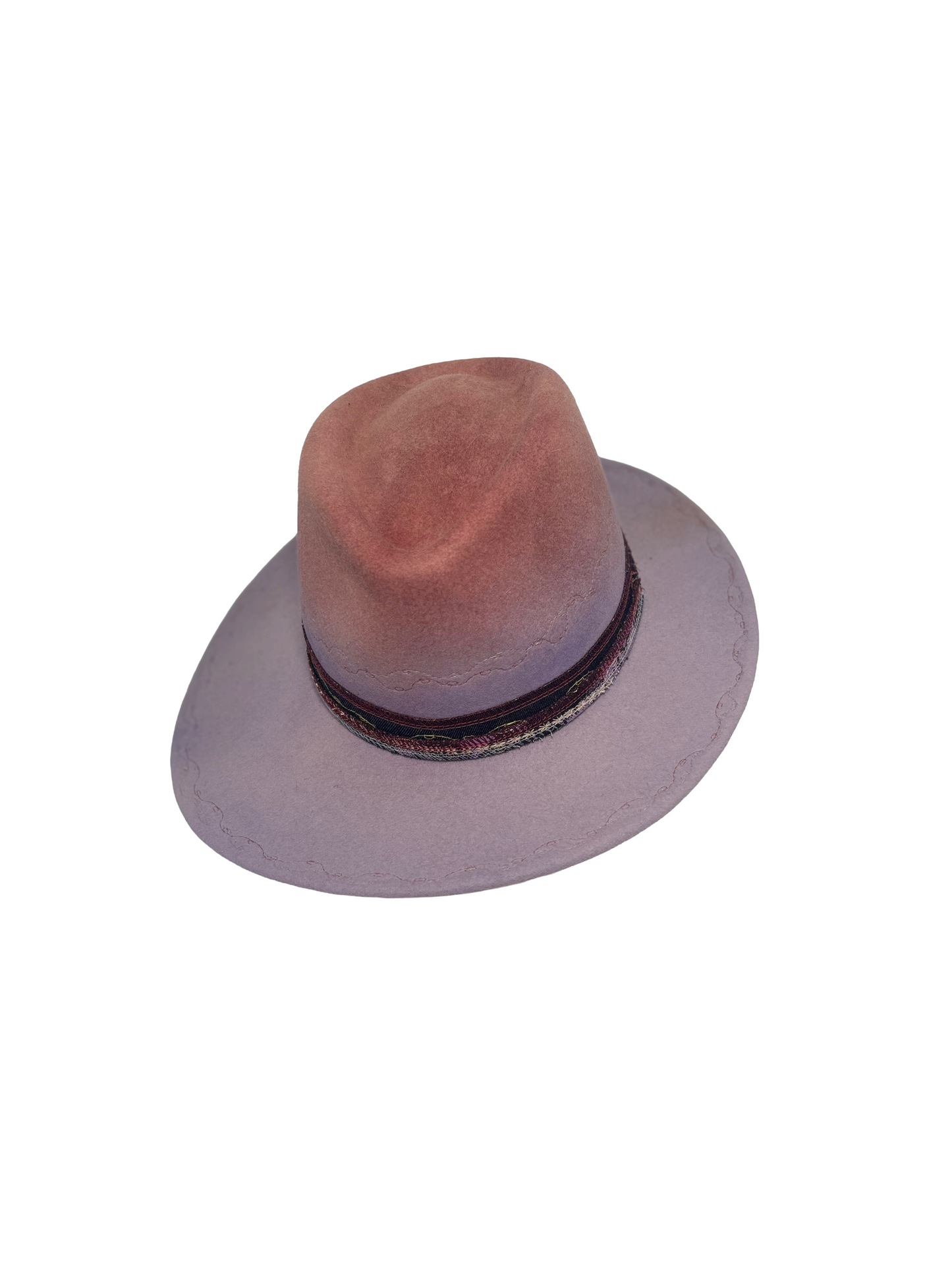 Hand-dyed Asymmetrical- Custom Milliner Hat