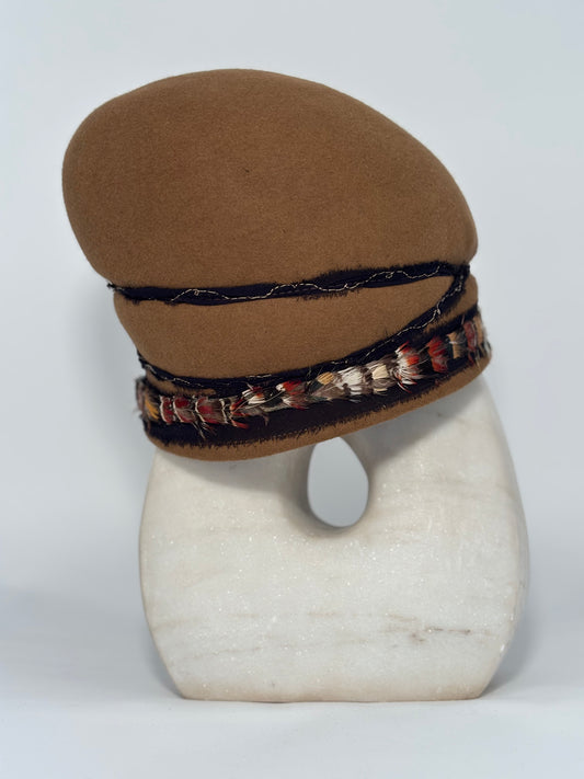 Beret Style Milliner Felt Hat