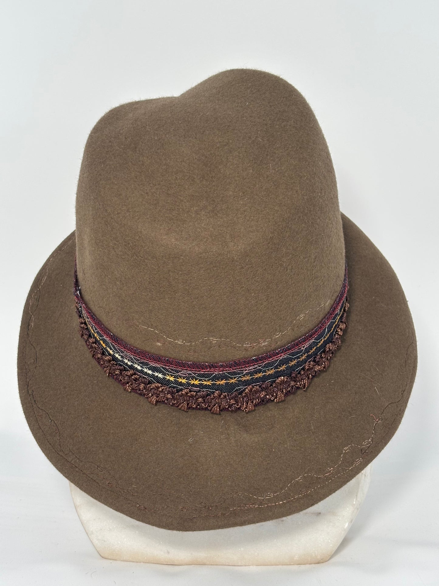 Olive Asymmetrical - Milliner Felt