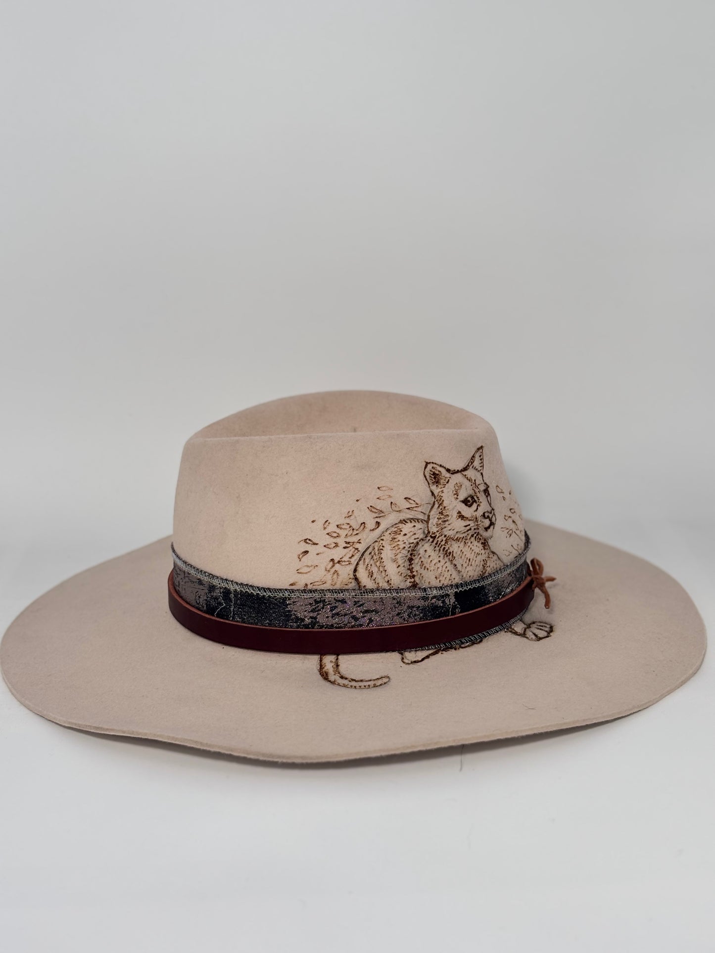 Mountain Lion- Custom Felt Hat