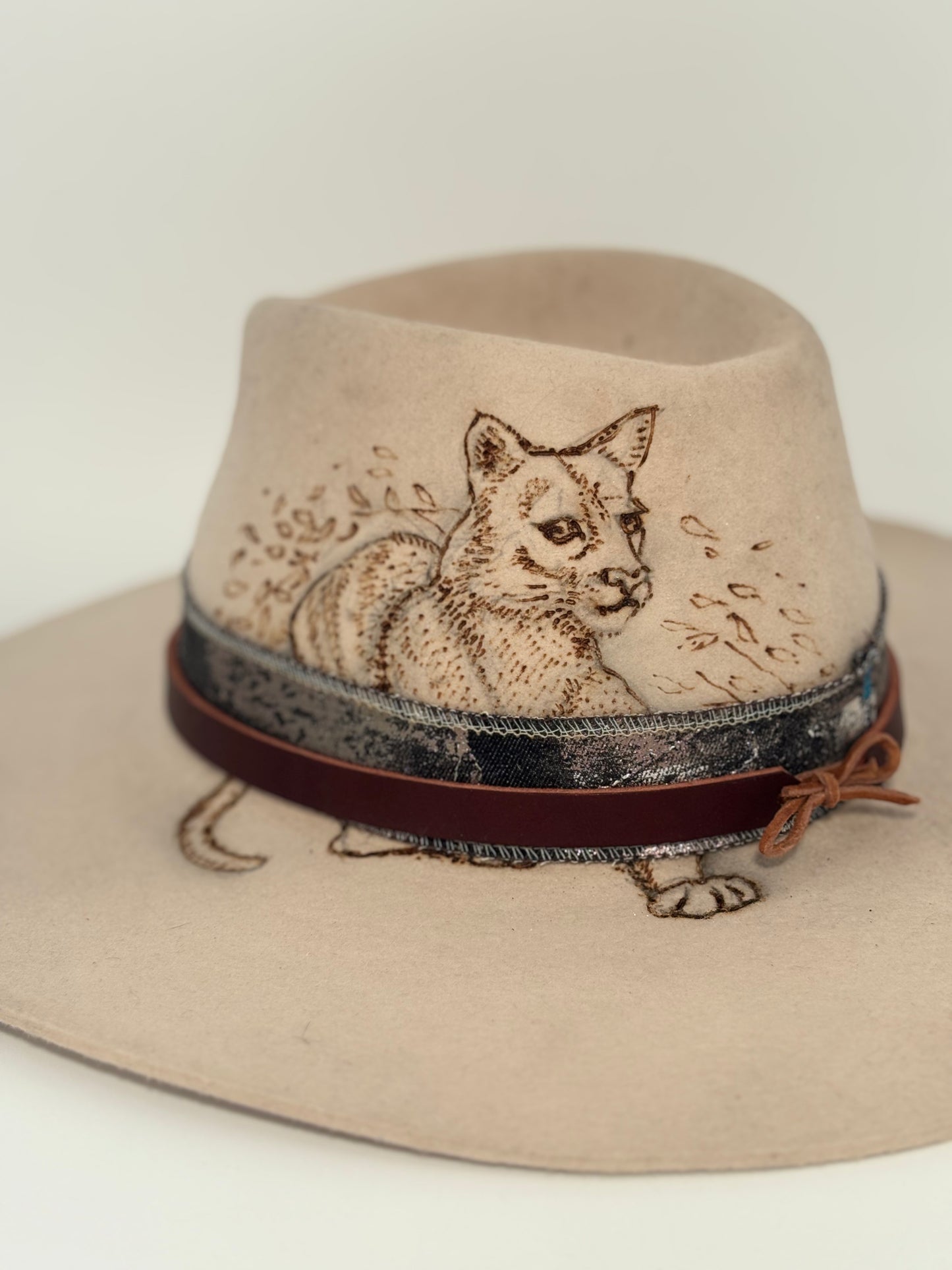 Mountain Lion- Custom Felt Hat